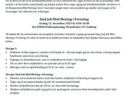 Små Jobs Med Mening - i Forening: Morgenmøde den 12. december 2023